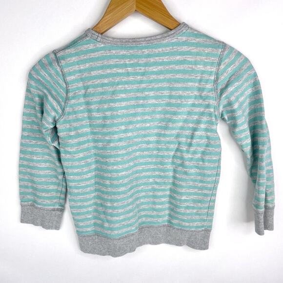 Sonoma Goods For Life Teal & Grey Striped Sweatshirt 7X - Picture 8 of 8